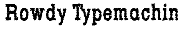 Rowdy Typemachine font preview